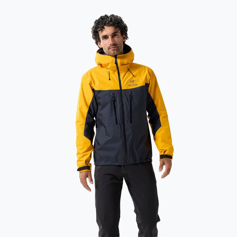 Куртка дощовик чоловіча Arc'teryx Alpha black sapphire/edziza