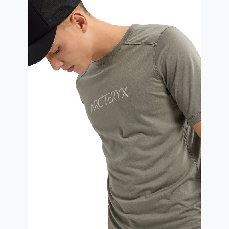 Футболка чоловіча Arcteryx Ionia Merino Wool Arc'Word Logo forage 4