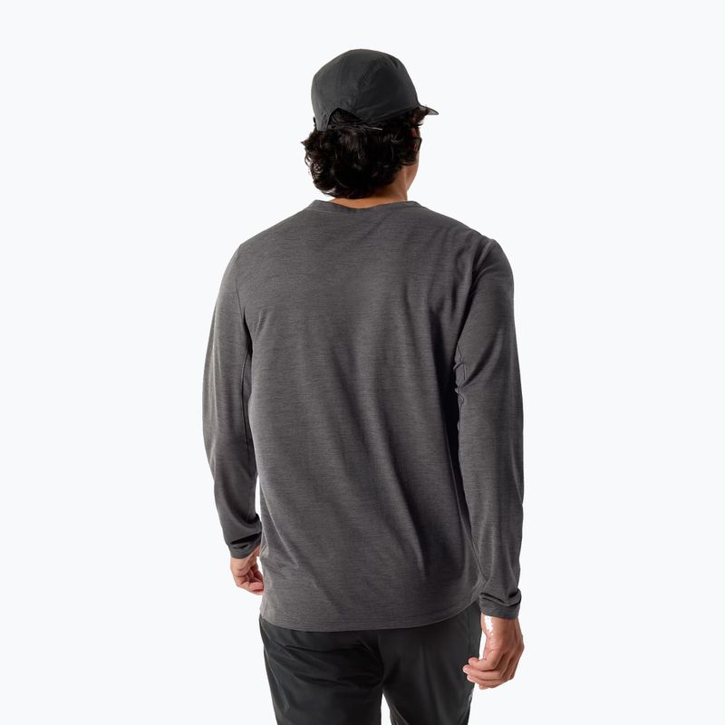 Лонгслів трекінговий чоловічий Arc'teryx Cormac Crew black heather 2