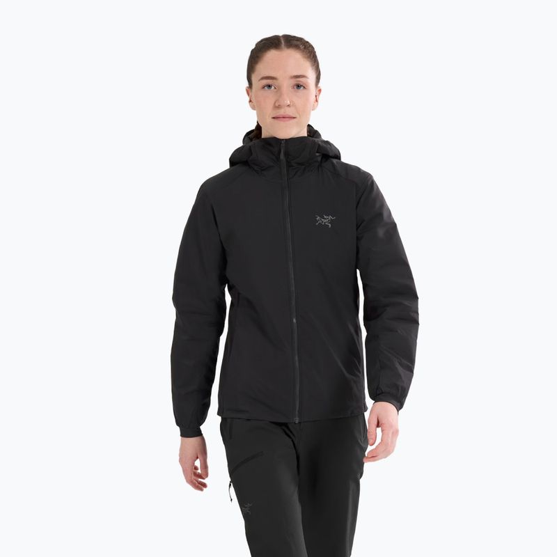 Жіноча утеплена куртка Arc'teryx Atom Hoody чорна