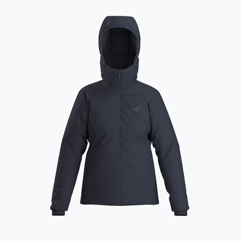 Жіноча утеплена куртка Arc'teryx Atom Hoody чорний сапфір