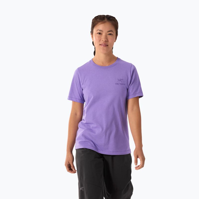 Жіноча футболка Arc'teryx Kragg Sl Cotton Emblem Crew aster