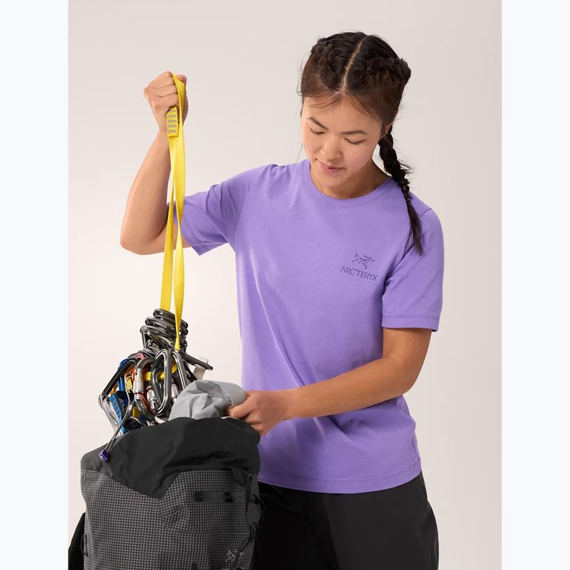 Футболка жіноча Arcteryx Kragg Sl Cotton Emblem Crew aster 5
