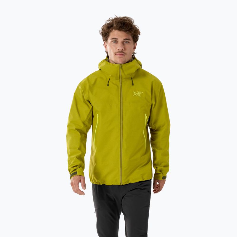 Куртка дощовик чоловіча Arc'teryx Beta SL olive moss/euphoria