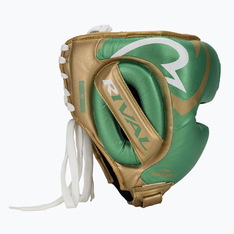 Шолом боксерський Rival RHG100 Professional Headgear green/gold 2