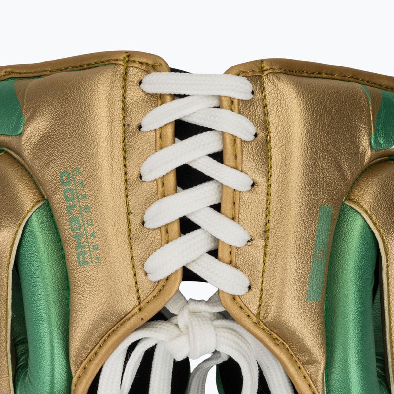 Шолом боксерський Rival RHG100 Professional Headgear green/gold 5