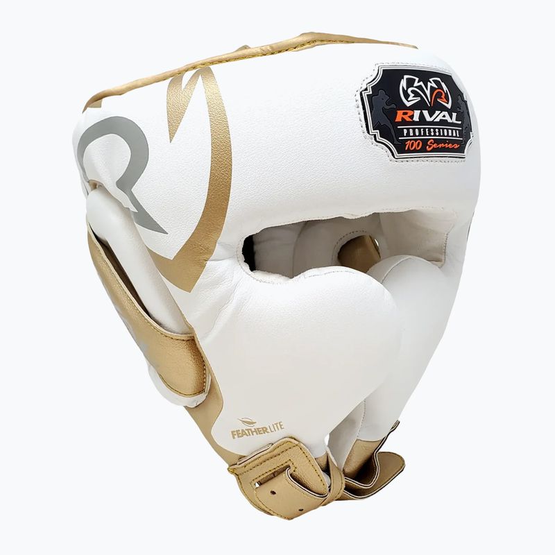 Шолом боксерський Rival RHG100 Professional Headgear white/gold