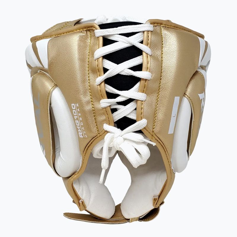 Шолом боксерський Rival RHG100 Professional Headgear white/gold 3