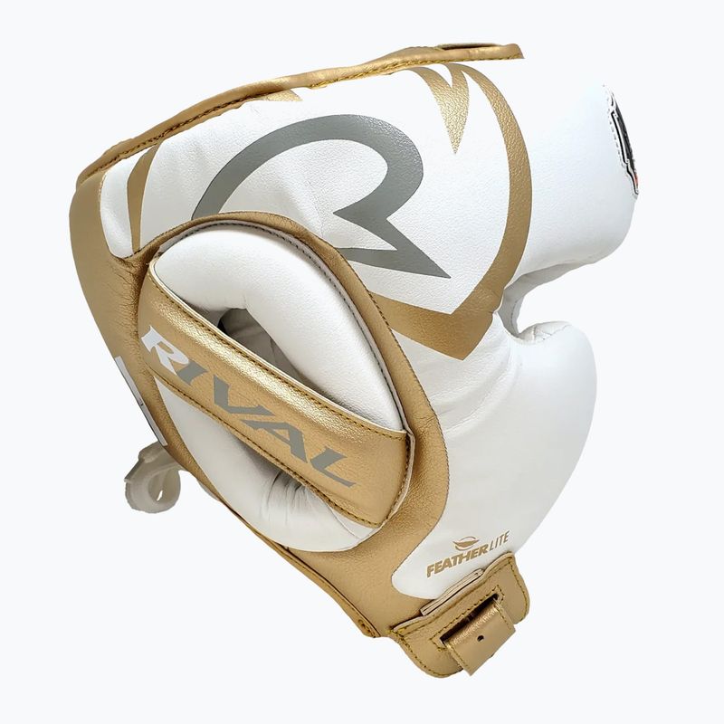 Шолом боксерський Rival RHG100 Professional Headgear white/gold 4