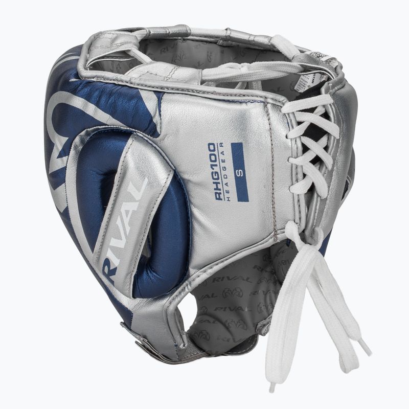Шолом боксерський Rival RHG100 Professional Headgear blue/silver 3