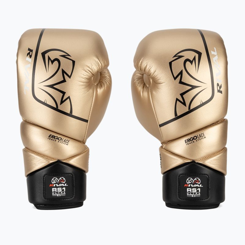 Рукавиці боксерські Rival RS1 Ultra Sparring 2.0 gold 2