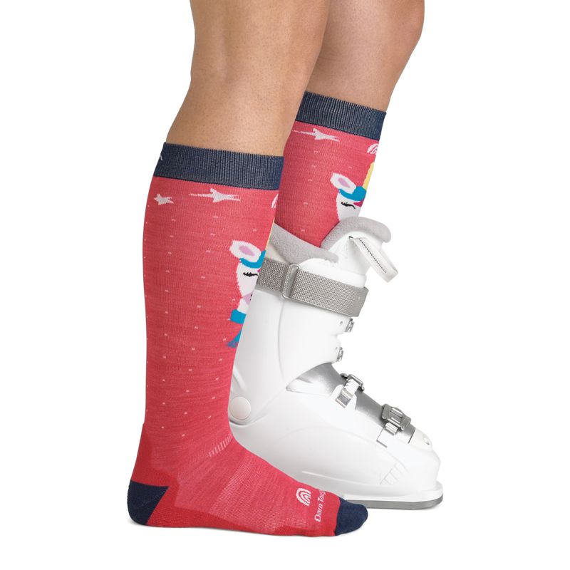 Шкарпетки лижні дитячі Darn Tough Magic Mountain OTC Midweight with Cushion w/ Padded Shin raspberry 4