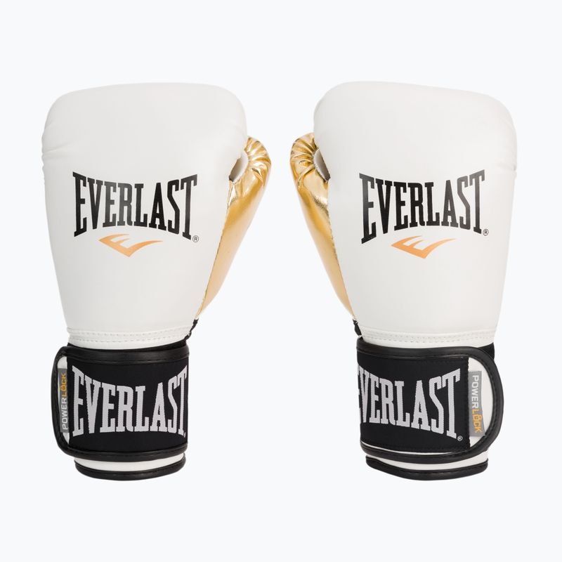 Рукавиці воксерські чоловічі EVERLAST Powerlock Pu білі 2200