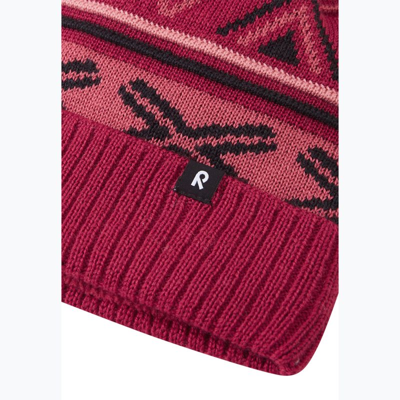 Шапка зимова дитяча Reima Kirjoen cranberry 3