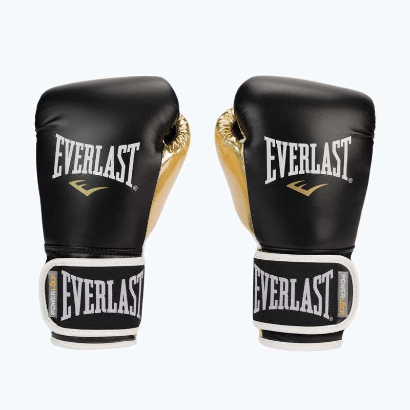 Рукавиці воксерські чоловічі EVERLAST Powerlock Pu чорні 2200