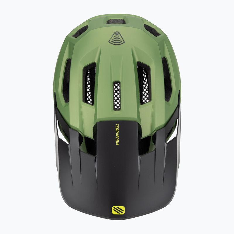 Шолом велосипедний Rudy Project Terraform met.olive/black/acid green matte 6