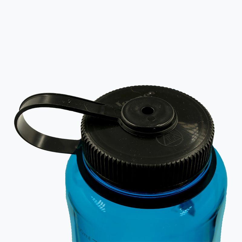 Туристична пляшка Nalgene Wide Mouth Silo Sustain 1400 мл синя/чорна кришка 3