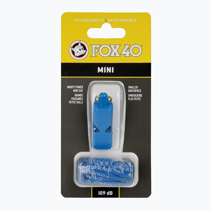 Свисток зі шнуром Fox 40 Mini Safety синій 2