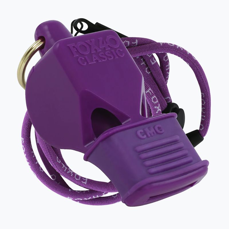 Свисток зі шнурком Fox 40 Classic CMG Safety фіолетовий 9603