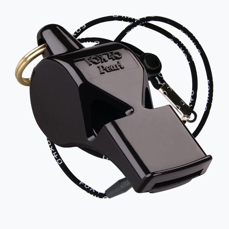Свисток зі шнурком Fox 40Pearl Safety чорний 9703