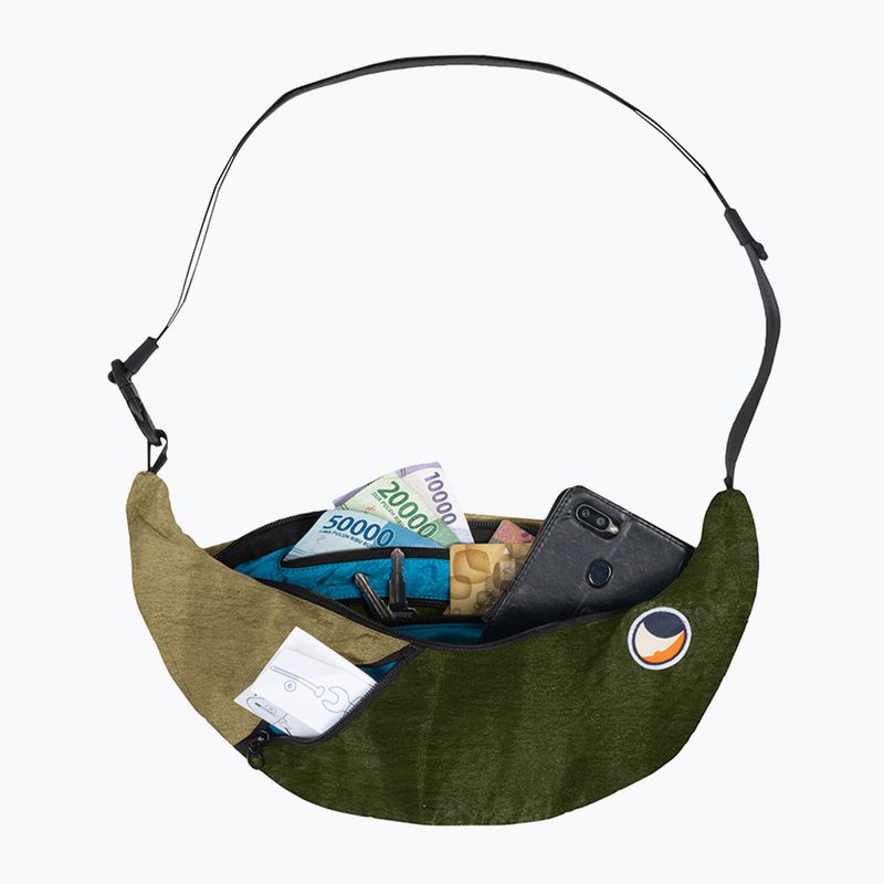 Сумка на плече Ticket To The Moon Upcycled Sling army green/brown