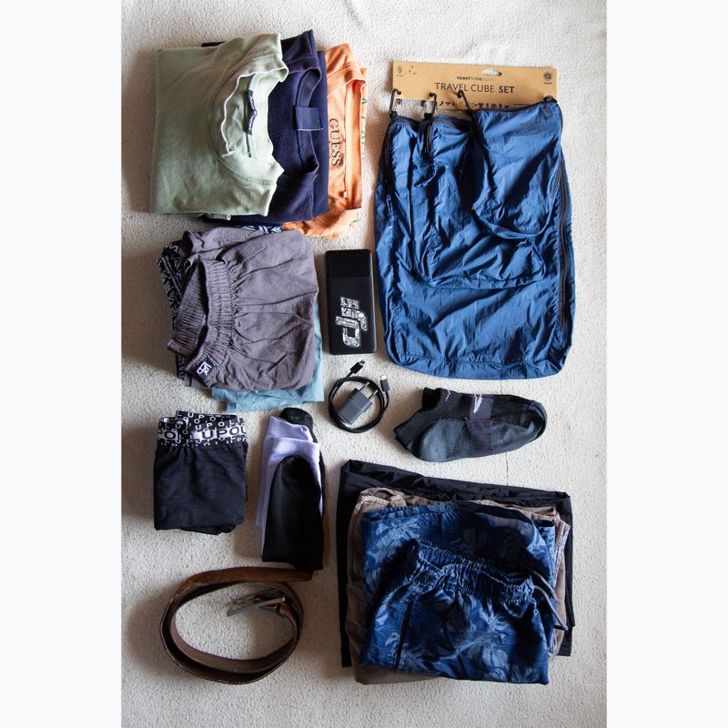 Набір органайзерів Ticket To The Moon Travel Cube Set 3 pcs. lightest blue/blue 7