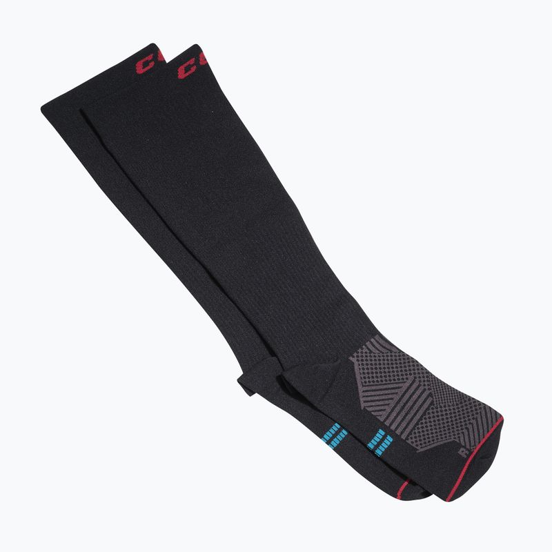 Шкарпетки хокейні CCM Compression Knee black/red 3