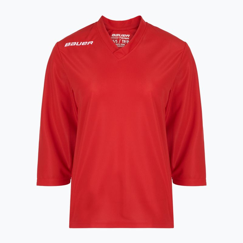 Дитячий хокейний лонгслів Bauer Flex Practice Jersey Jr red