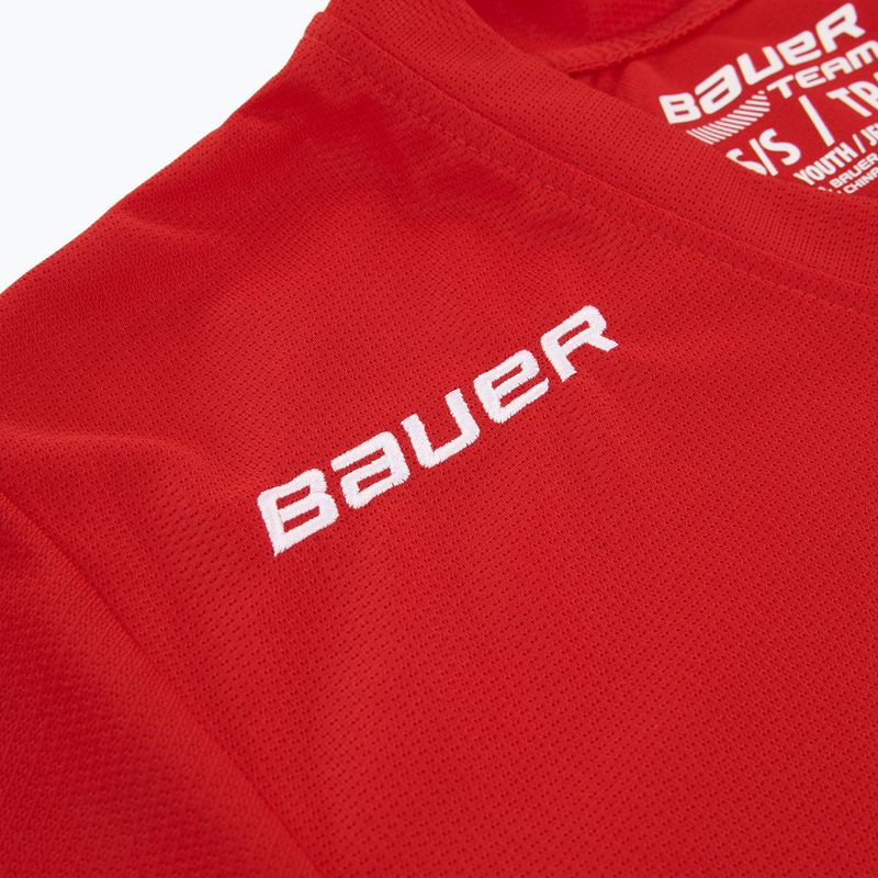 Лонгслів хокейний дитячий Bauer Flex Practice Jersey Jr red 4