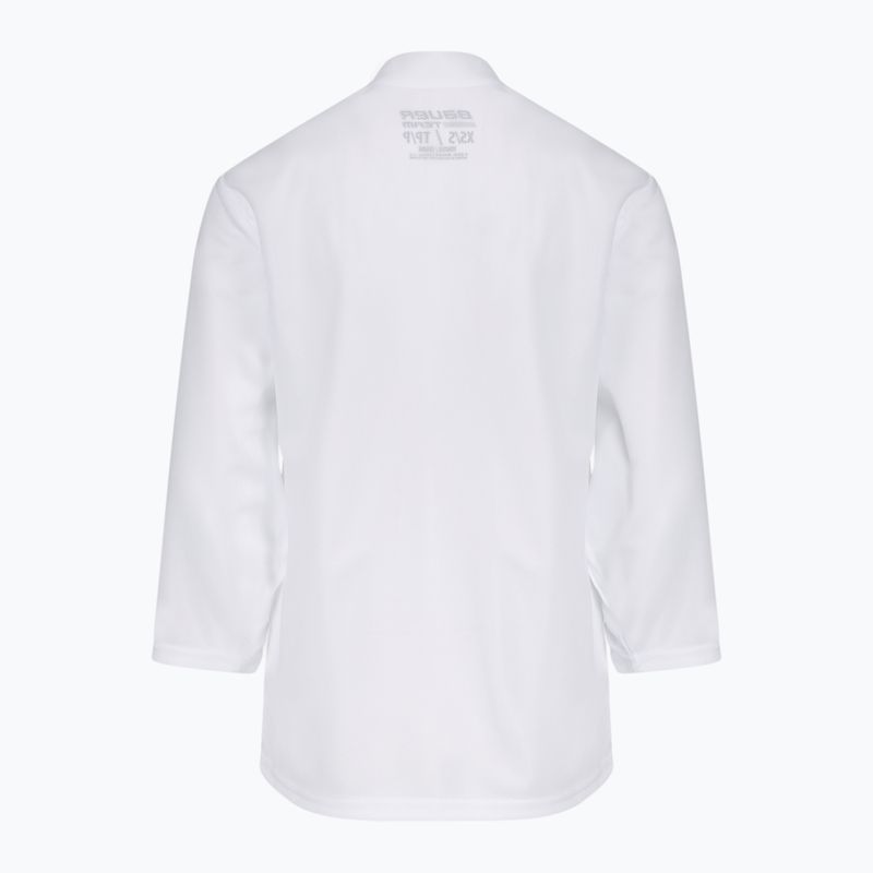 Лонгслів хокейний дитячий Bauer Flex Practice Jersey Jr white 2