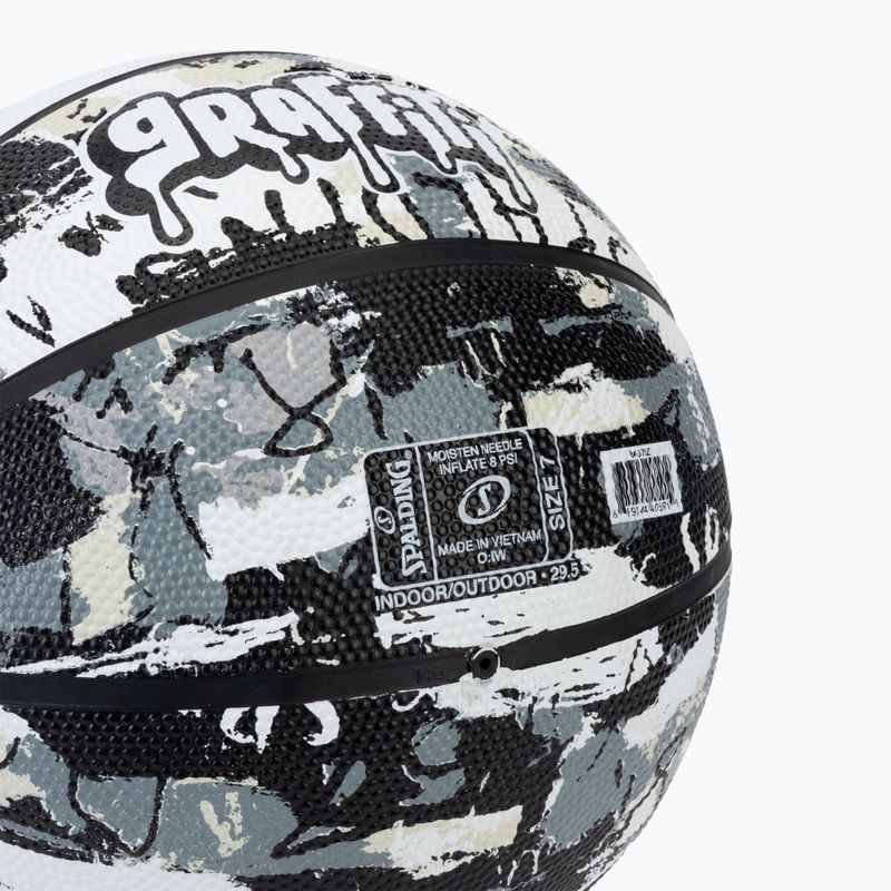 М'яч для баскетболу Spalding Graffiti білий розмір 7 3