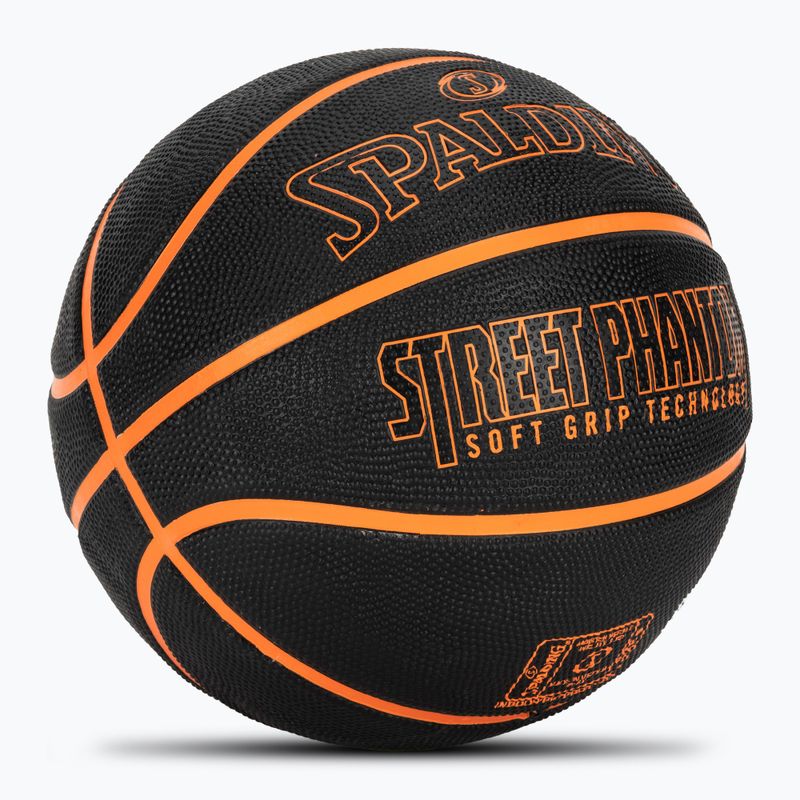 М'яч баскетбольний Spalding Phantom чорний/помаранчевий розмір 6 2