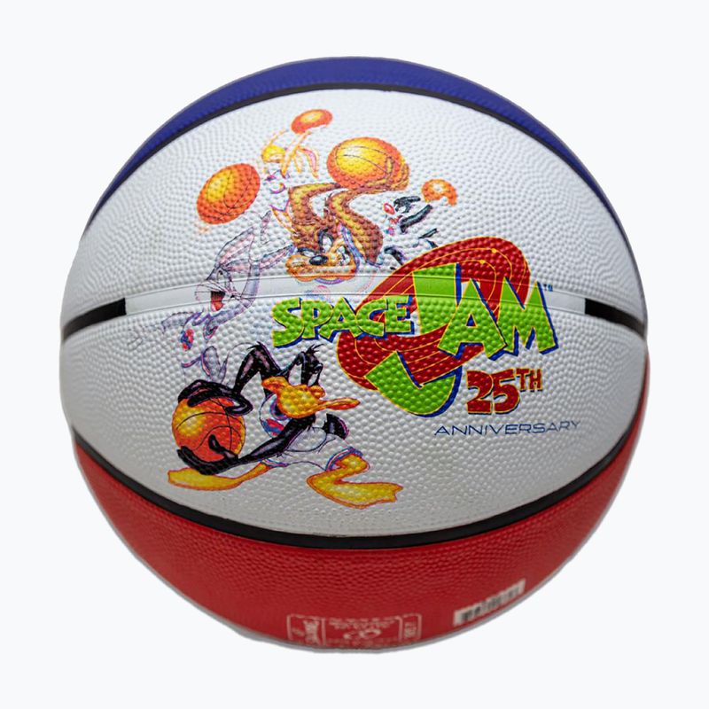 М'яч баскетбольний Spalding Space Jam Tune білий/червоний/блакитний розмір 7 2