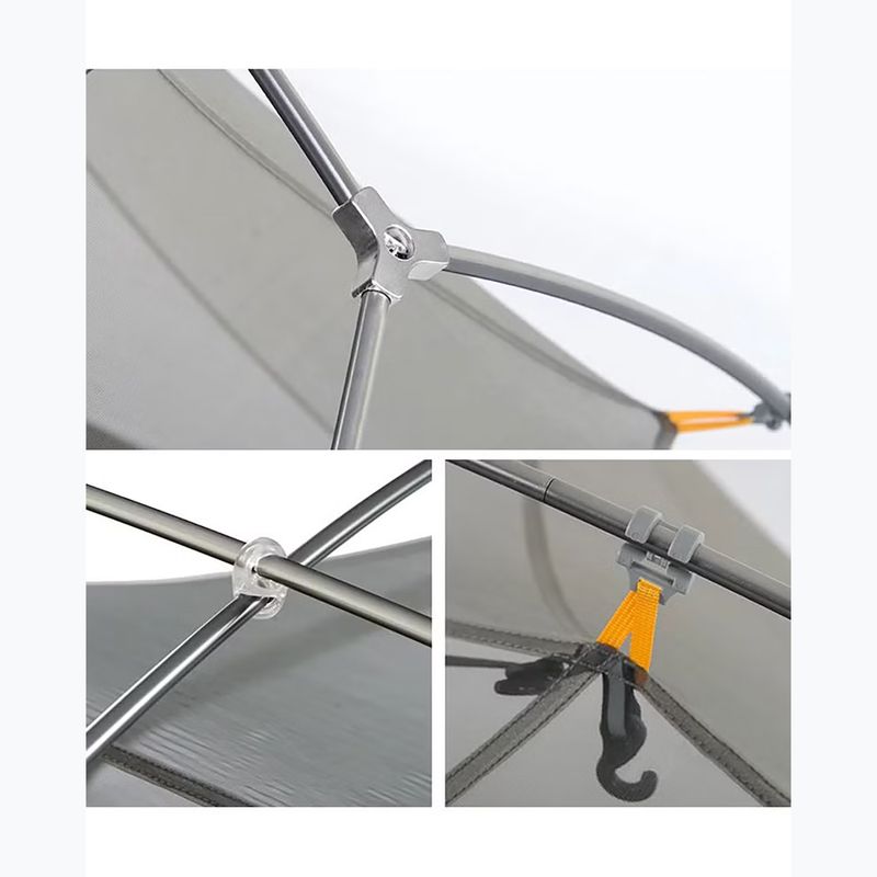 Намет трекінговий двомісний Naturehike Mongar 2 light grey/dark green 4