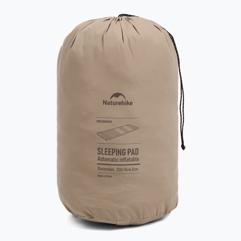 Килимок самонадувний Naturehike Featherbone Single Large Wide brown 8