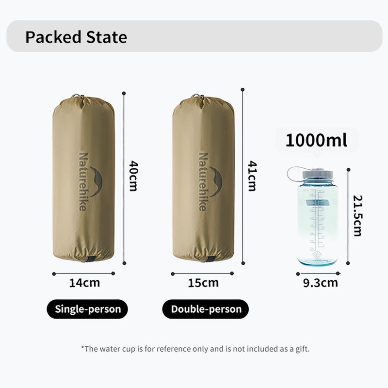 Намет трекінговий одномісний Naturehike Mongar UL1 15D moon rock sand 6