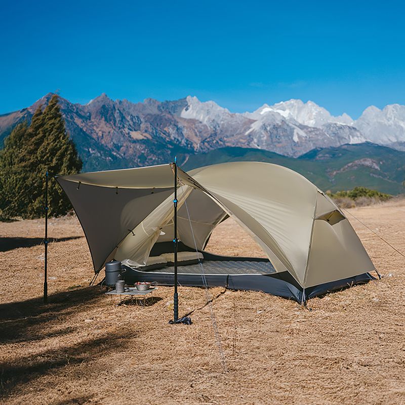 Намет трекінговий одномісний Naturehike Mongar UL1 15D rocky grey 8