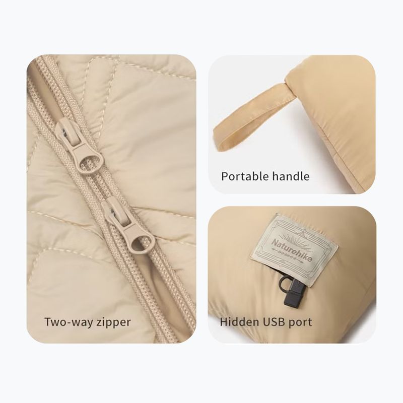 Електрична ковдра Naturehike SK90 M cloud gray 2