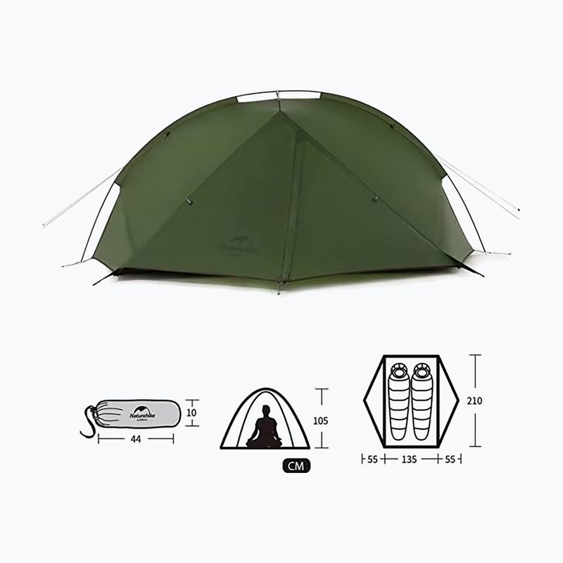 Намет трекінговий двомісний Naturehike Tagar 2 forest green 2