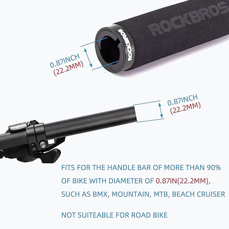 Ручки для керма Rockbros BT1001 Handlebar Grips black 4