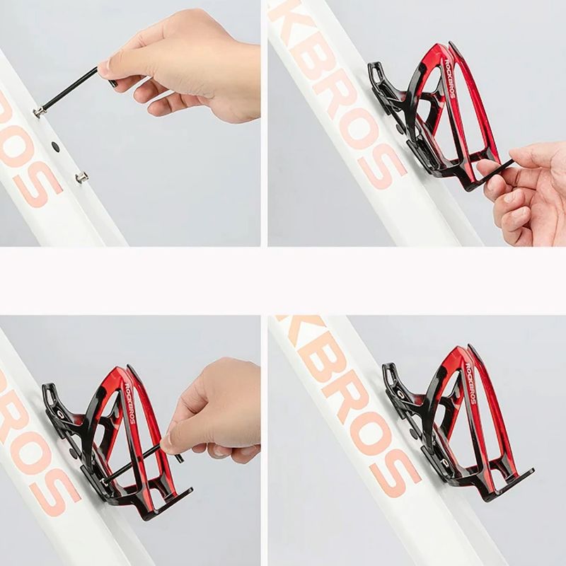 Кошик для пляшки Rockbros 31210007 Water Bottle Holder black/red 6