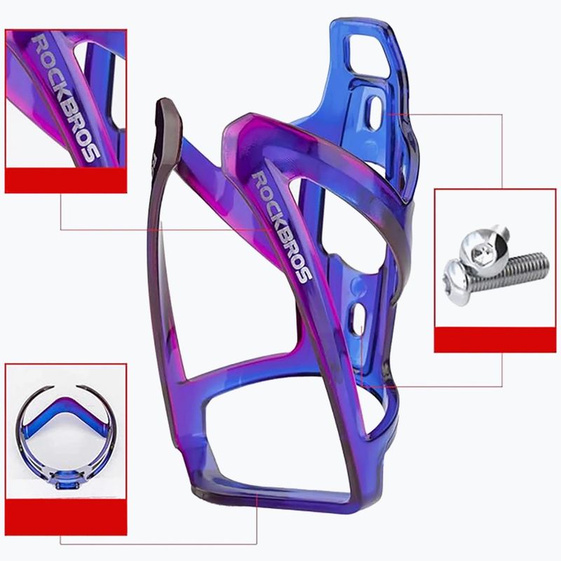 Кошик для пляшки Rockbros 31210007 Water Bottle Holder blue/purple 3