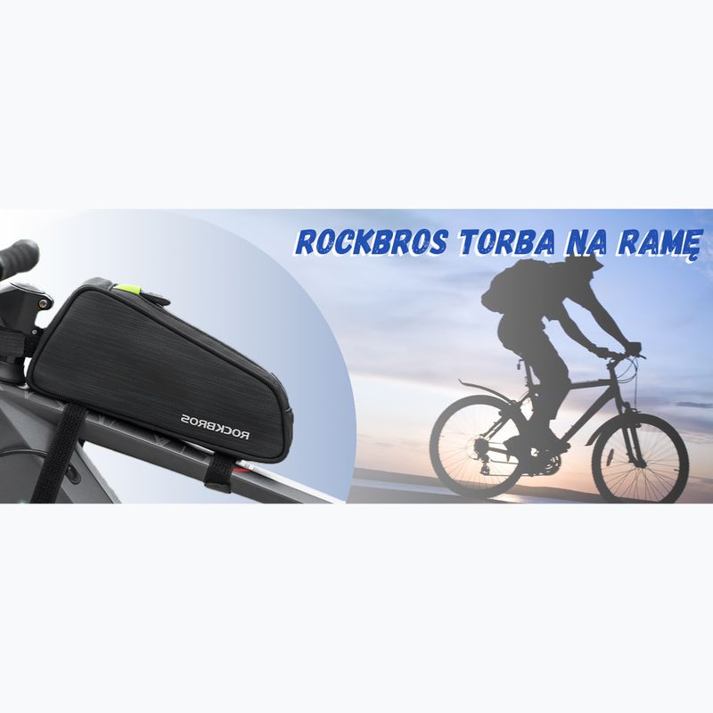 Сумка велосипедна на раму Rockbros 301800450001 Bike Tube Bag black 10