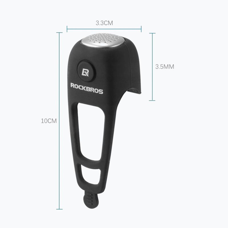 Дзвінок велосипедний Rockbros CB1709BK Electric Bell black 5