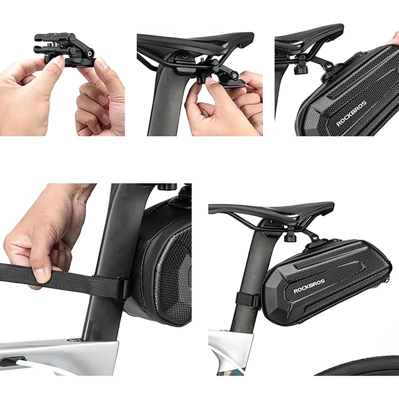 Сумка велосипедна під сідло Rockbros B69 Bike Saddle Bag black 5