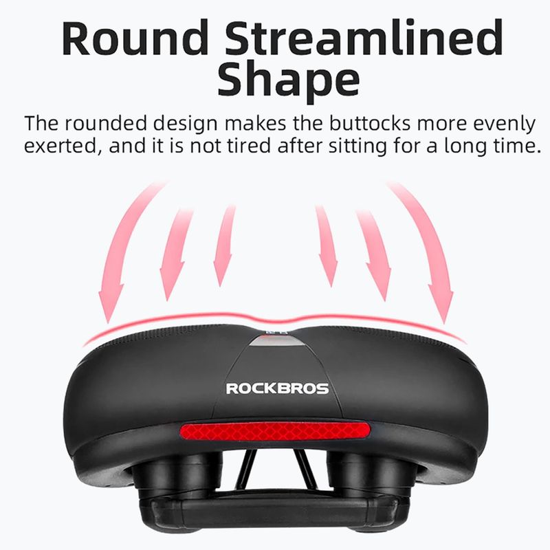 Сідло велосипедне Rockbros AQ-6090 black/red 2
