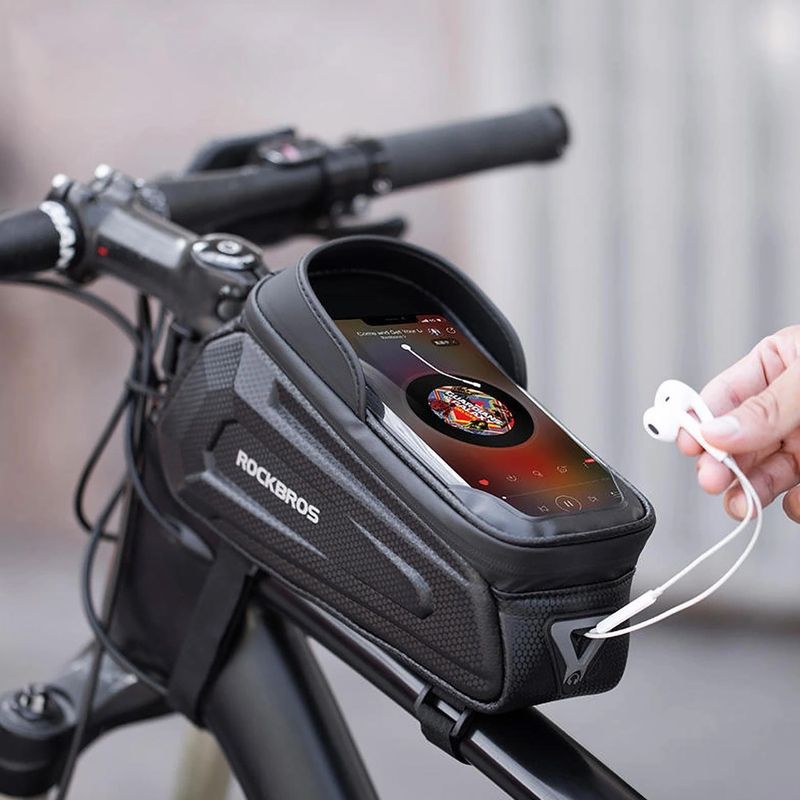 Сумка велосипедна на раму Rockbros B68 Bike Tube Bag 1.7L black 5