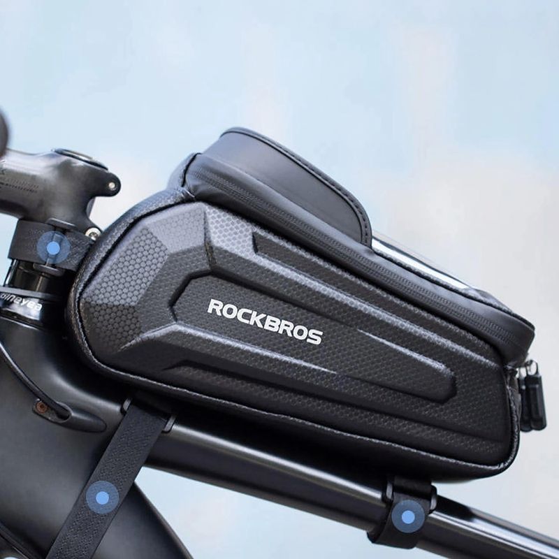 Сумка велосипедна на раму Rockbros B68 Bike Tube Bag 1.7L black 6
