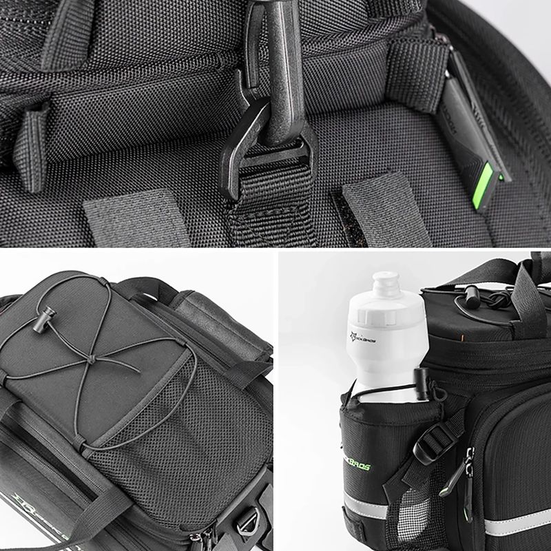 Сумка велосипедна на багажник Rockbros A6-03BK Bicycle Pannier Bag black 3