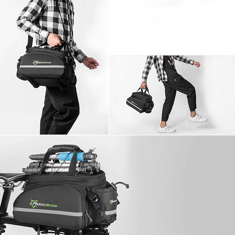 Сумка велосипедна на багажник Rockbros A6-03BK Bicycle Pannier Bag black 4